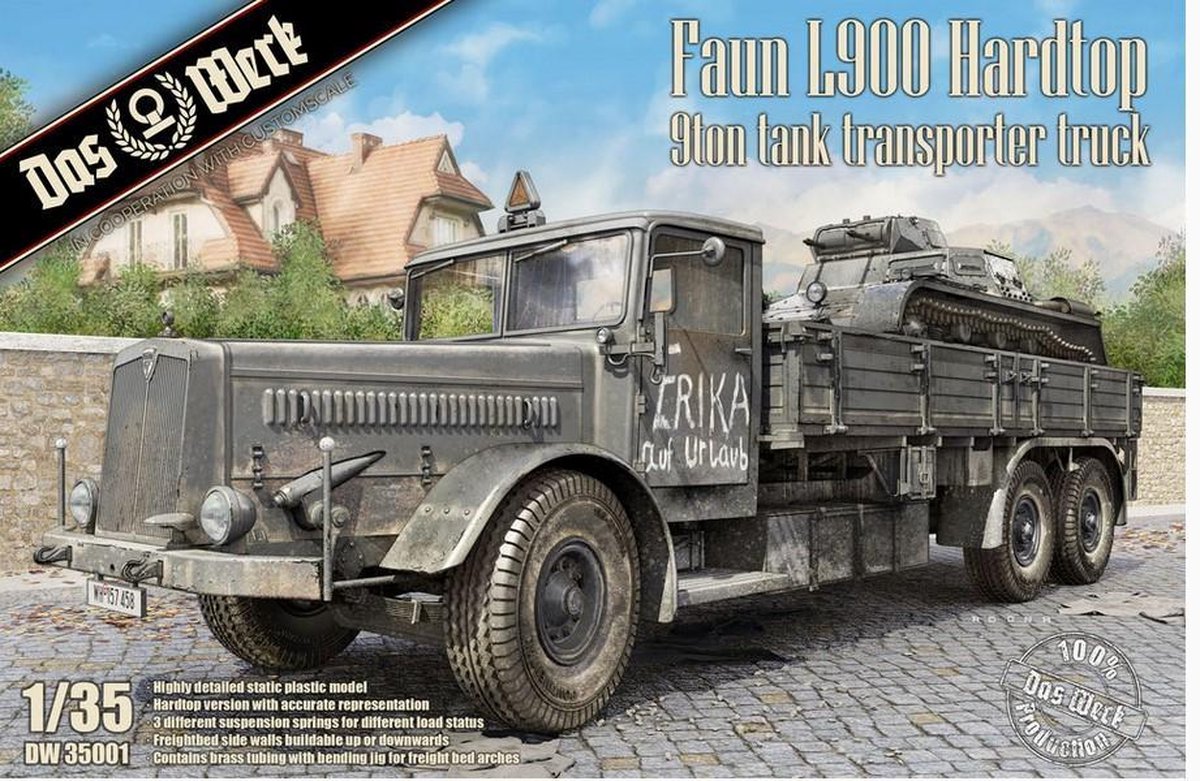Das Werk | DW35001 | Faun L900 Hardtop German 9ton transport truck | 1:35